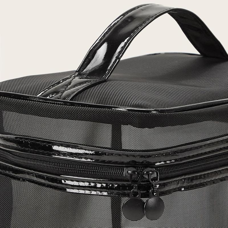 Large Capacity Transparent Makeup Bag with Zipper