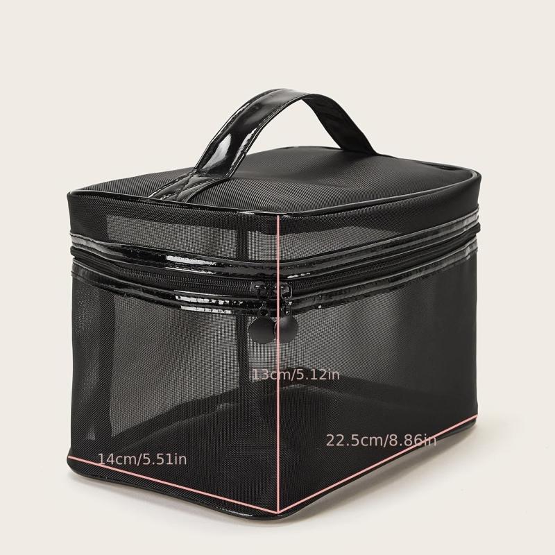 Large Capacity Transparent Makeup Bag with Zipper