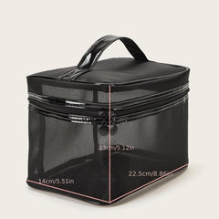 Large Capacity Transparent Makeup Bag with Zipper