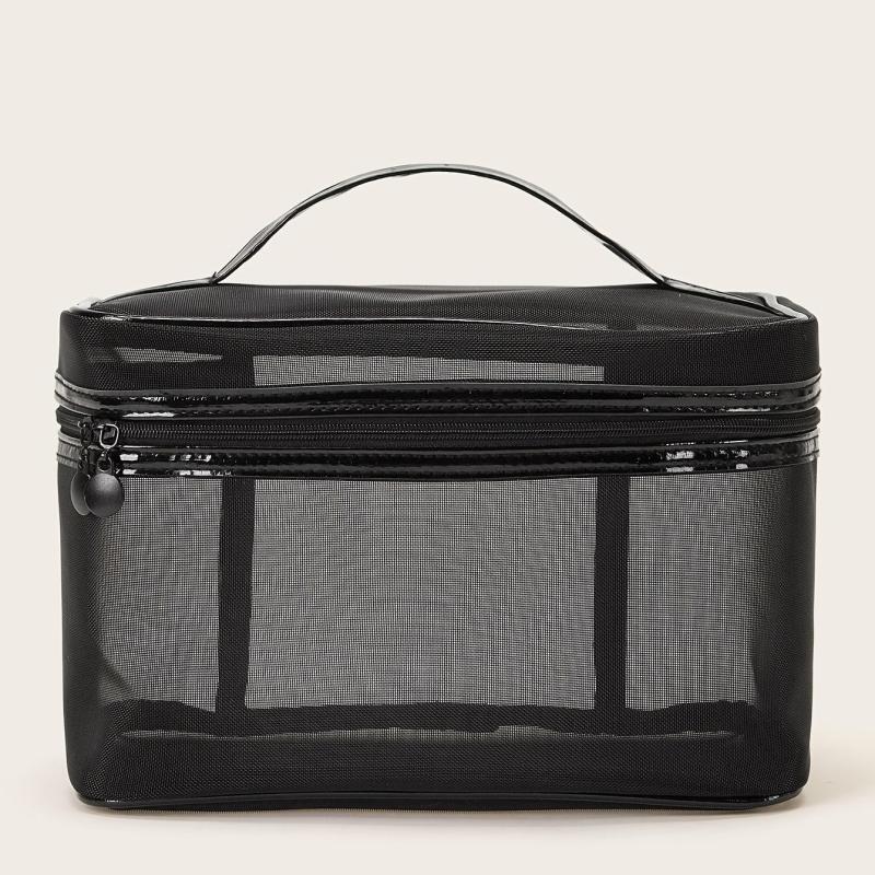 Large Capacity Transparent Makeup Bag with Zipper