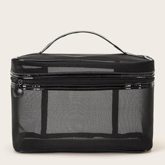Large Capacity Transparent Makeup Bag with Zipper