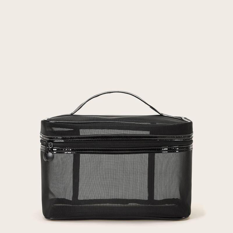 Large Capacity Transparent Makeup Bag with Zipper