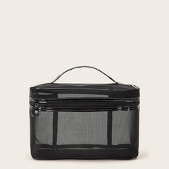 Large Capacity Transparent Makeup Bag with Zipper