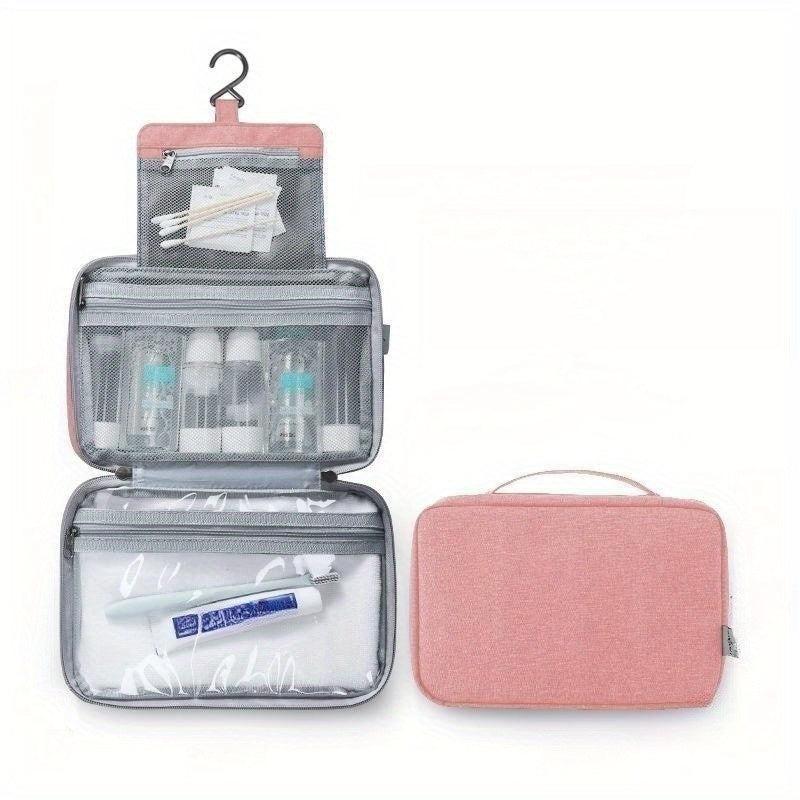 Portable Versatile Toiletry Wash Bag Hanging Makeup Storage Handbag Lightweight