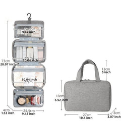 Portable Versatile Toiletry Wash Bag Hanging Makeup Storage Handbag Lightweight