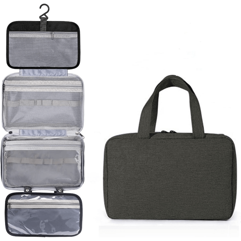 Portable Versatile Toiletry Wash Bag Hanging Makeup Storage Handbag Lightweight
