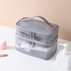 Large Capacity Mesh Makeup Bag Travel Toiletry Organizer