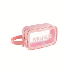 Clear Waterproof Cosmetic Bag Portable Travel Toiletry Bag Zipper Closure
