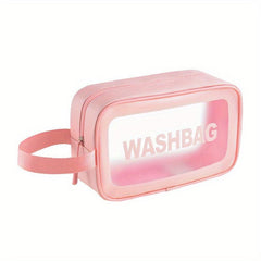 Clear Waterproof Cosmetic Bag Portable Travel Toiletry Bag Zipper Closure