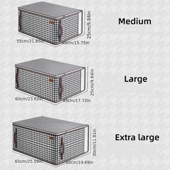 Large Capacity Houndstooth Pattern Clothes Storage Bag