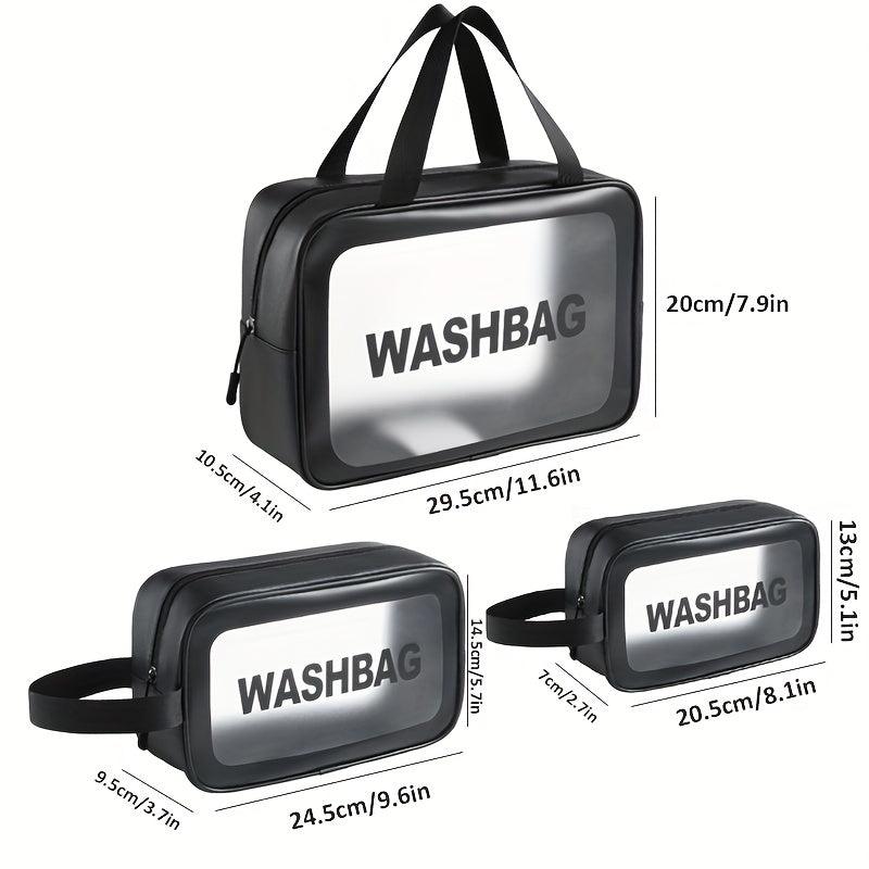 Clear Cube Travel Cosmetics Wash Bag Waterproof Makeup Organizer Bag