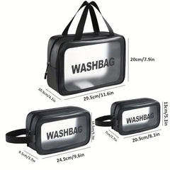 Clear Cube Travel Cosmetics Wash Bag Waterproof Makeup Organizer Bag