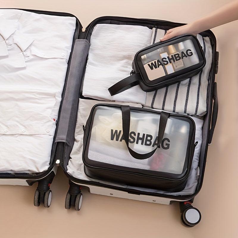 Clear Cube Travel Cosmetics Wash Bag Waterproof Makeup Organizer Bag