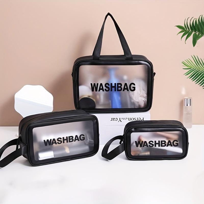 Clear Cube Travel Cosmetics Wash Bag Waterproof Makeup Organizer Bag