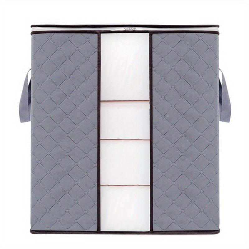 Large Storage Bag Quilted Dustproof Clothes Organizer Zipper Foldable