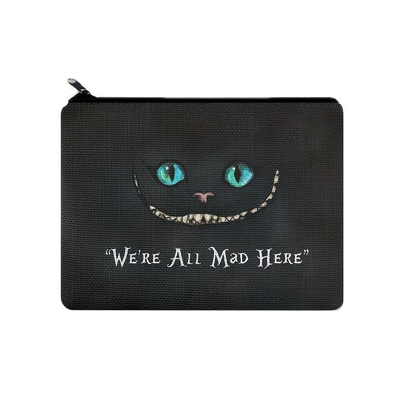 Cat Face Print Zipper Storage Bag Coin Purse