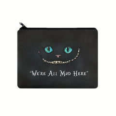 Cat Face Print Zipper Storage Bag Coin Purse