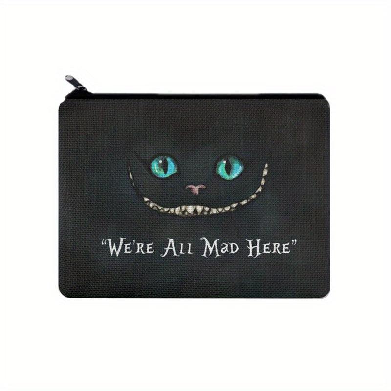Cat Face Print Zipper Storage Bag Coin Purse
