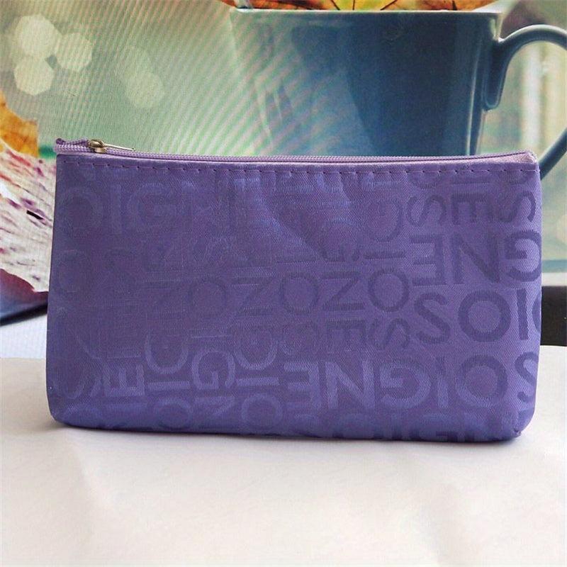Letter Print Storage Pouch Zipper Carry On Bag