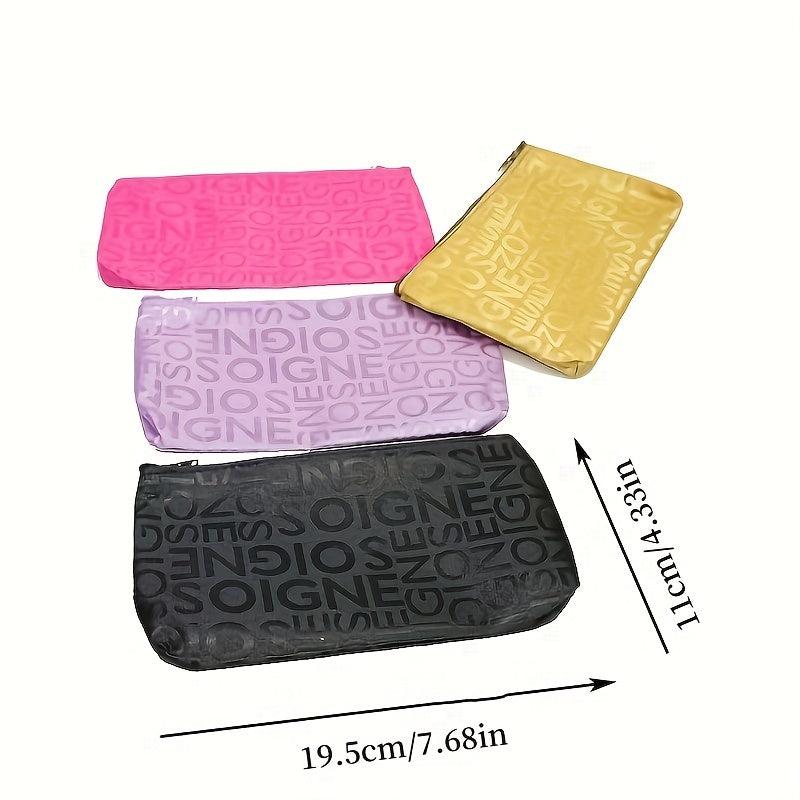 Letter Print Storage Pouch Zipper Carry On Bag