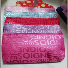 Letter Print Storage Pouch Zipper Carry On Bag