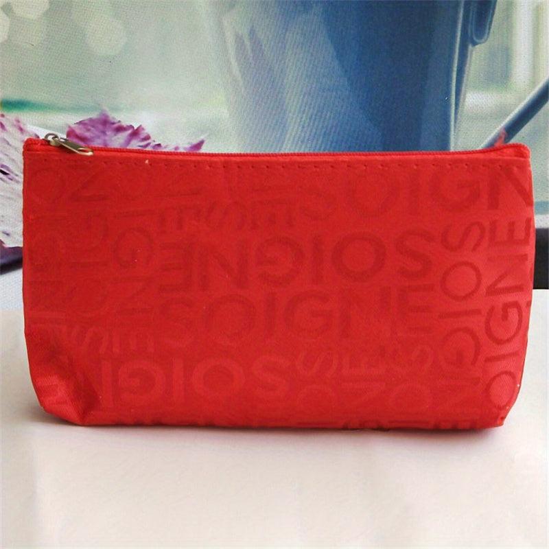 Letter Print Storage Pouch Zipper Carry On Bag