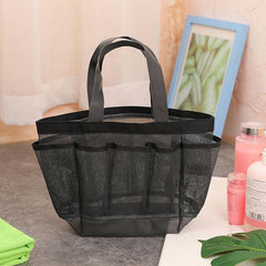 Portable Large Capacity Storage Mesh Bag Toiletry Wash Bag For Beach