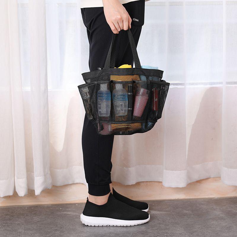 Portable Large Capacity Storage Mesh Bag Toiletry Wash Bag For Beach