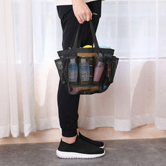 Portable Large Capacity Storage Mesh Bag Toiletry Wash Bag For Beach
