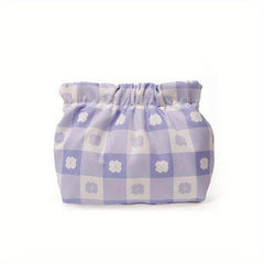 Floral Pattern Storage Bag Ruched Lipstick Coin Purse