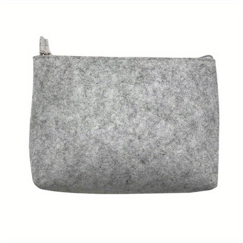 Minimalist Felt Zipper Pouch Lightweight Carry On Bag Coin Purse Clutch Bag