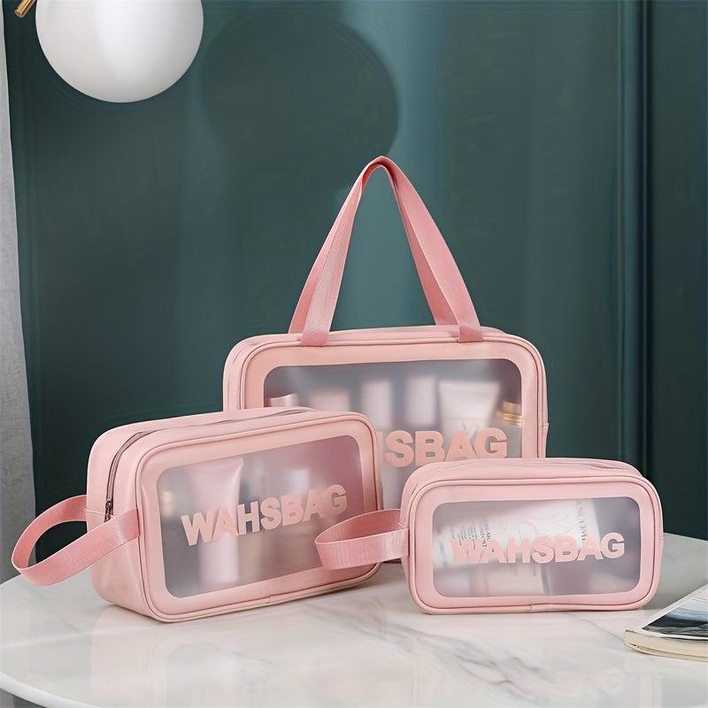 Frosted Texture Waterproof Makeup Storage Bag Large Capacity