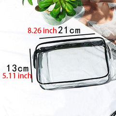Waterproof Transparent Zipper Pouch Toiletry Wash Bag