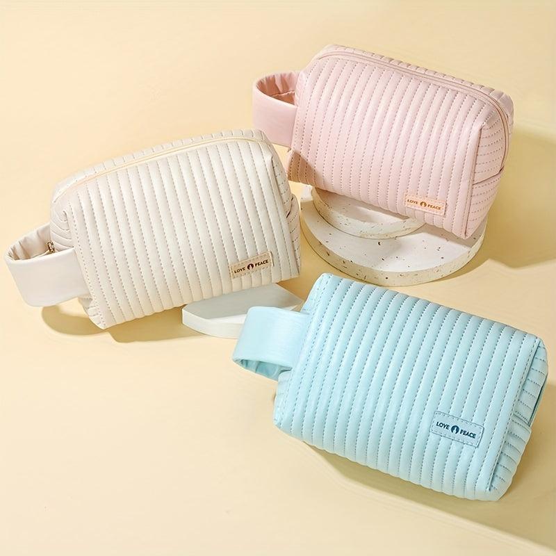 Quilted Cosmetic Bag Waterproof Travel Wash Storage Bag