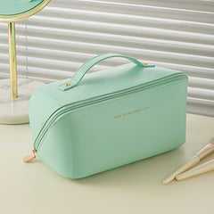Minimalist Zipper Makeup Bag Solid Cosmetic Handbag Toiletry Wash Bag