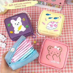 Portable Sanitary Napkin Bag with Zipper