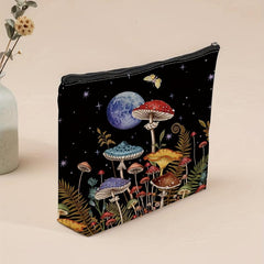 Mushroom Print Canvas Bag Lightweight Shoulder Bag