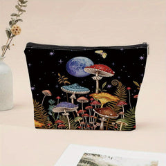 Mushroom Print Canvas Bag Lightweight Shoulder Bag