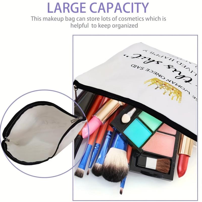 Floral Print Makeup Bag Wristlet Lightweight Handbag For Teacher Gift