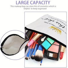Floral Print Makeup Bag Wristlet Lightweight Handbag For Teacher Gift