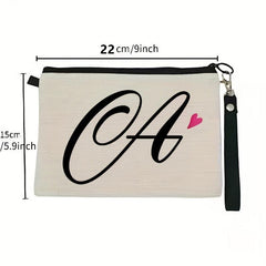 Letter Print Zipper Pouch Carry On Bag