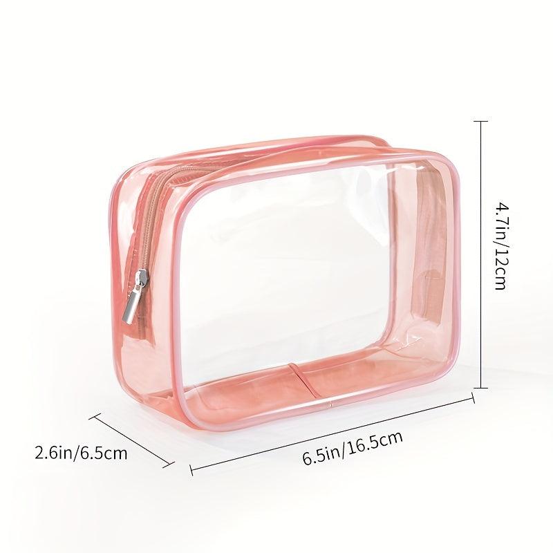 Transparent Zipper Makeup Bag Lightweight Toiletry Wash Bag