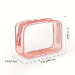 Transparent Zipper Makeup Bag Lightweight Toiletry Wash Bag