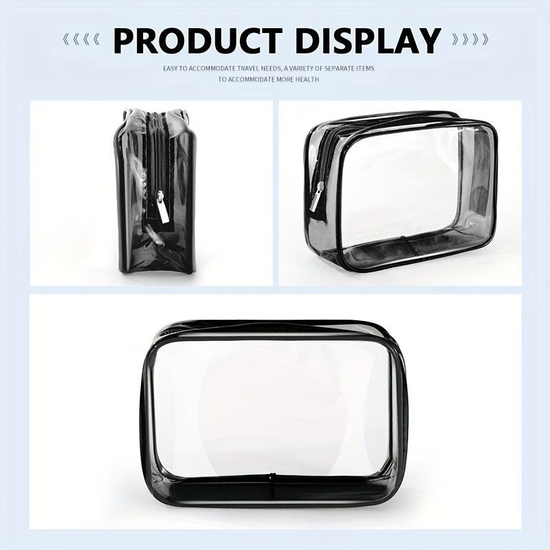 Transparent Zipper Makeup Bag Lightweight Toiletry Wash Bag