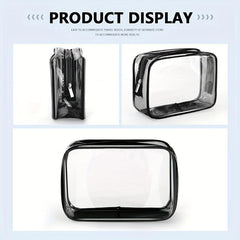 Transparent Zipper Makeup Bag Lightweight Toiletry Wash Bag