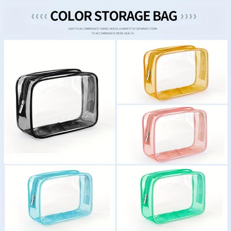 Transparent Zipper Makeup Bag Lightweight Toiletry Wash Bag