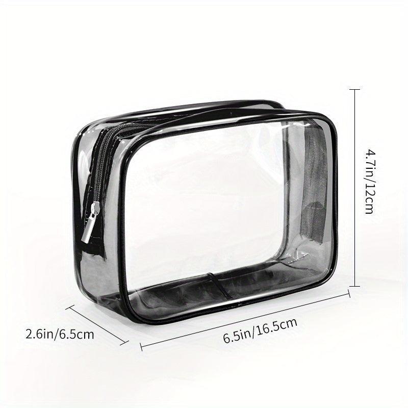 Transparent Zipper Makeup Bag Lightweight Toiletry Wash Bag