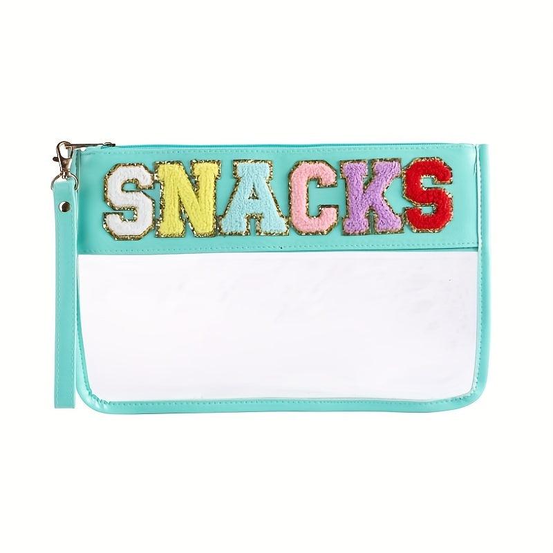 Transparent Letter Pattern Cosmetic Bag Zipper Makeup Organizer