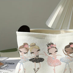 Cartoon Ballerina Girls Pattern Makeup Pouch
