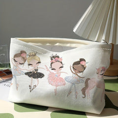 Cartoon Ballerina Girls Pattern Makeup Pouch